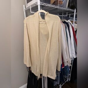 Elan Hooded Open Stitch Cover-Up Cardigan